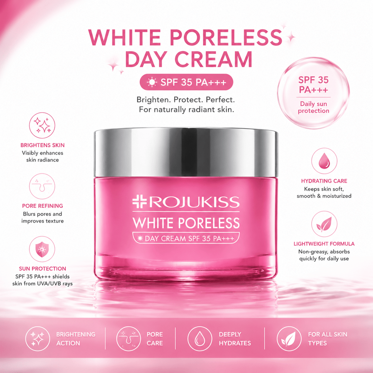 Rojukiss White Poreless Day Cream SPF35/PA+++