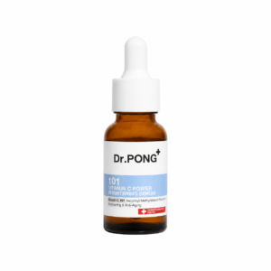 Dr.PONG 101 Vitamin C Power Brightening Serum bottle, dermatologically tested for brightening and anti-aging