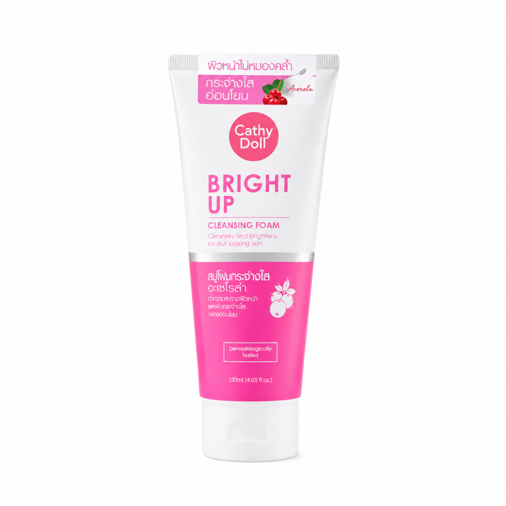 Cathy Doll Bright Up Cleansing Foam 120ml tube front view on white background